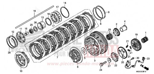 EMBRAYAGE (VFR1200F) VFR1200FF de 2015